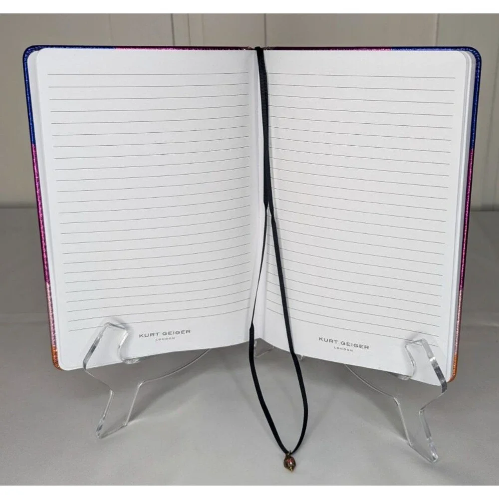 Kurt Geiger Notebook - Metallic Rainbow, Lined, Designer, NWT